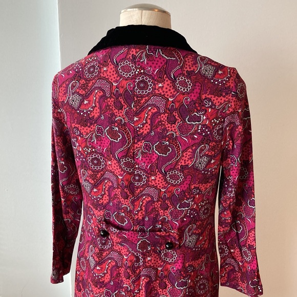 Morton Weiner Montreal vintage fuschia paisley dress - Picture 5 of 9